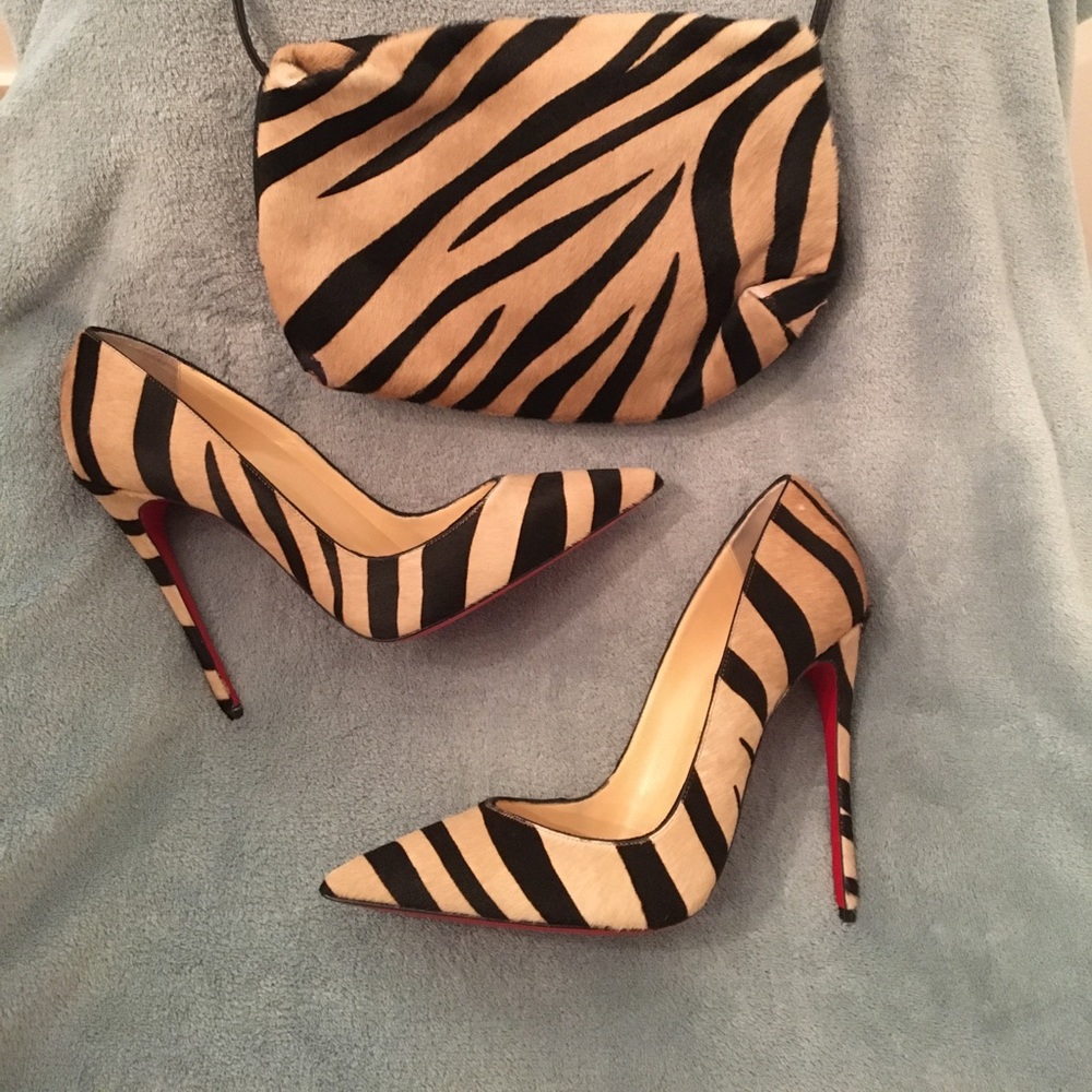 Christian Louboutin So Kate PonyHair Zebra Print